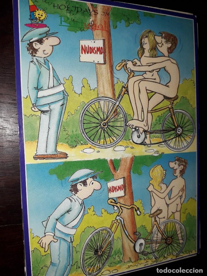 Cartoline: N&ordm; 35841 POSTAL PORTUGAL CARICATURA NUDISMO
