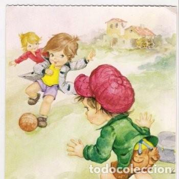 Postais: -74811 POSTAL DIBUJO NI&Ntilde;OS JUGANDO AL FUTBOL, ILUSTRACION ALONSO, EDICIONES BERGAS