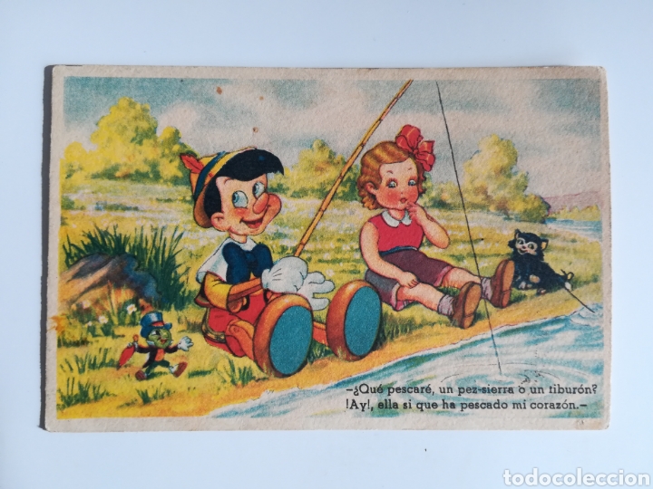 Postales: Postal Pinocho Walt Disney Ediciones Col&oacute;n a&ntilde;o 1945