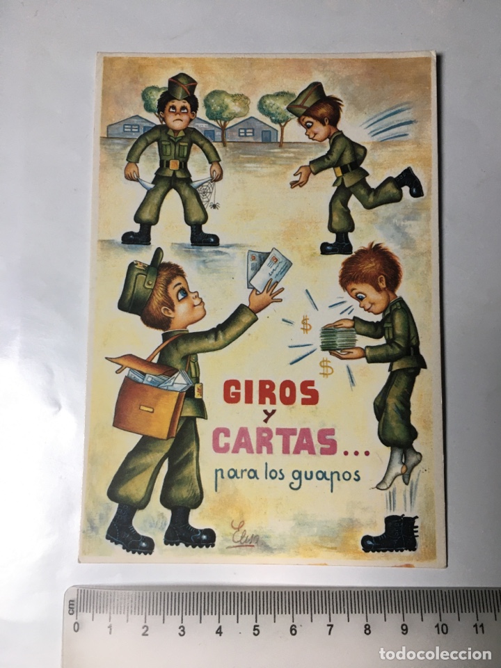 Postales: POSTAL. GIROS Y CARTAS PARA LOS GUAPOS. ILUSTRACI&Oacute;N ELISA. VIKINGO.
