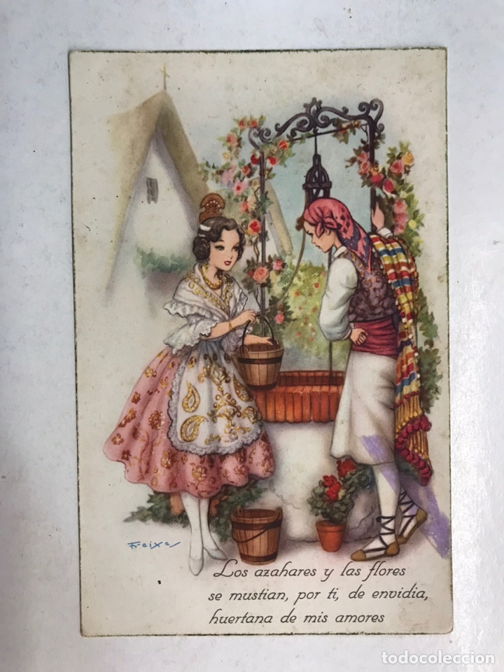 Postcards: DIBUJOS Y CARICATURAS. Ilustra: FREIXAS. Postal: los Azahares y las Flores.