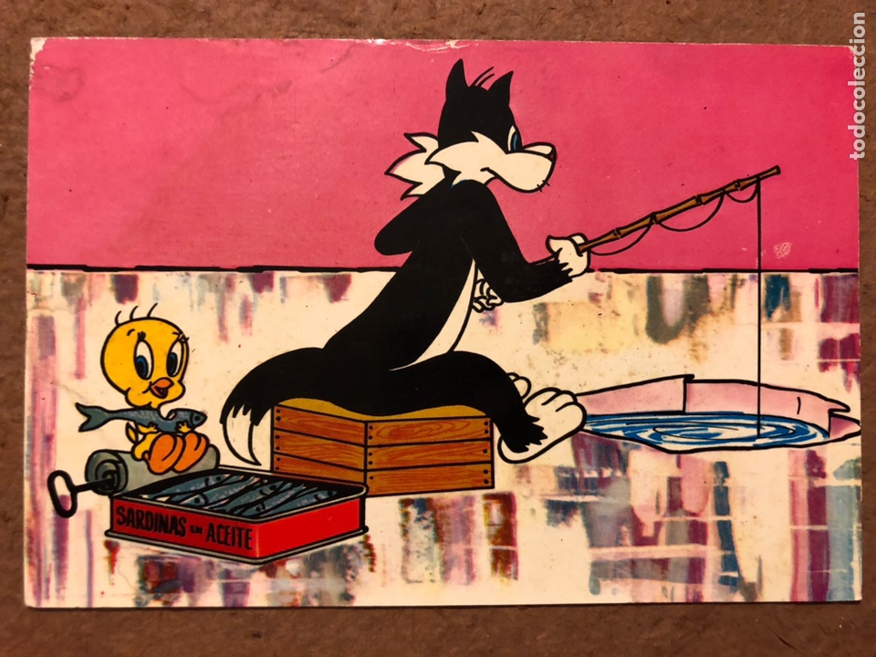 Postais: PIOLIN Y SILVESTRE. POSTAL SIN CIRCULAR EDICIONES TARJEFHER N&deg; 806 (1965). WARNER BROS.