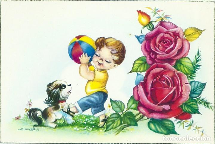 Cartoline: 6064G - NIUB&Oacute; - NI&Ntilde;O CON BAL&Oacute;N - EDICIONES CyZ 592.B