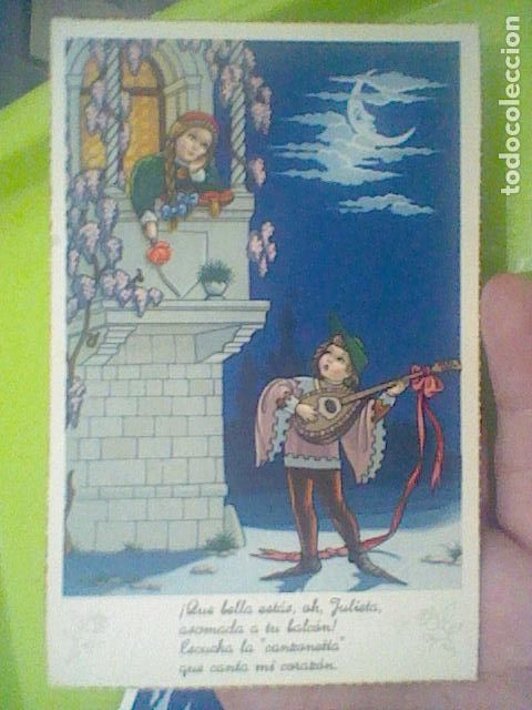 Postales: ROMEO JULIETA ILUSTRACION POSTAL ED ANCLA N&ordm; 2047 SIN CIRCULAR BALCON CANCION