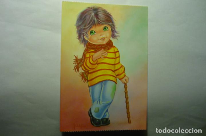 Postkarten: podtsl ni&ntilde;o dibujo juip -circulada