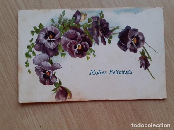 Postkarten: TARJETA POSTAL - 1927 MUCHAS FELICIDADES - FLORES