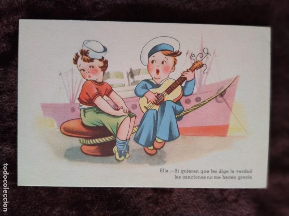Cartes Postales: TARJETA POSTAL (LITOGRAF&Iacute;A A COLOR). * ELLA.- SI QUIEREN QUE LES DIGA LA ... *. A&Ntilde;OS 30/40 (S. XX).