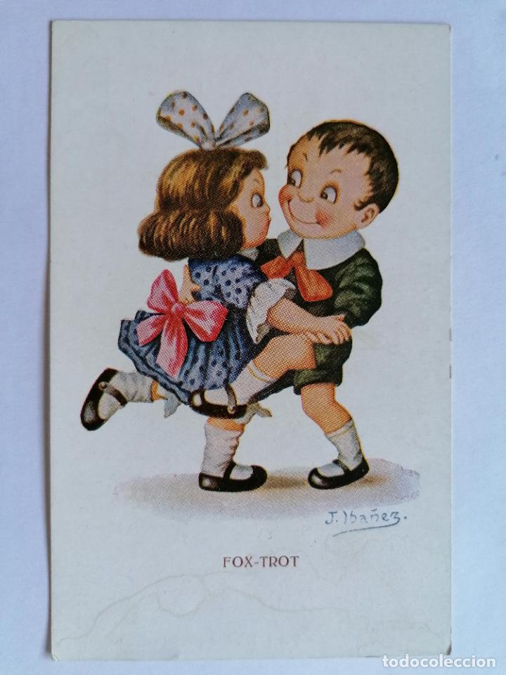 Postcards: POSTAL INFANTIL, FOX-TROT, DIBUJO J. IBA&Ntilde;EZ