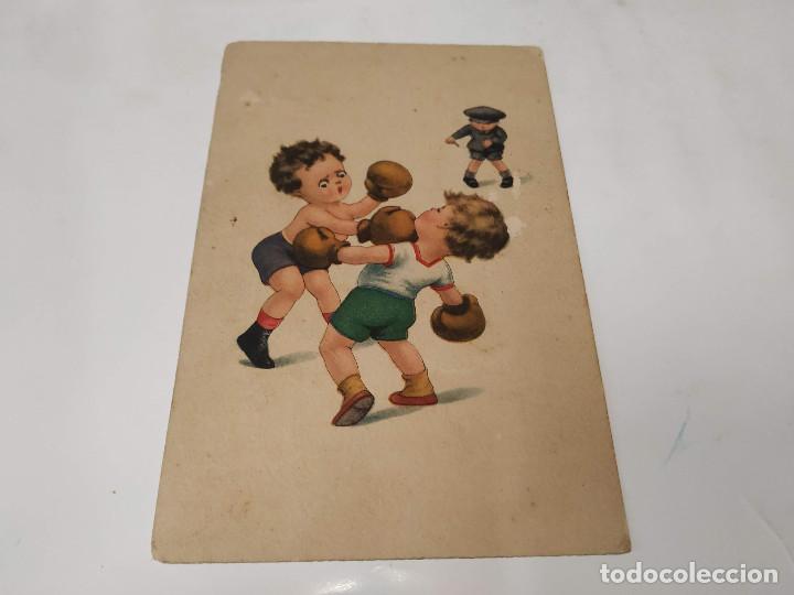 Postales: POSTAL NI&Ntilde;OS BOXEANDO - Foto 1