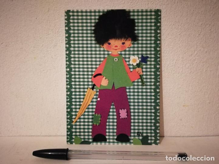 Postais: ANTIGUA POSTAL -10*15- CHICO - NI&Ntilde;O - CON FLORES - ED. EUROCROMO - A&Ntilde;OS 70