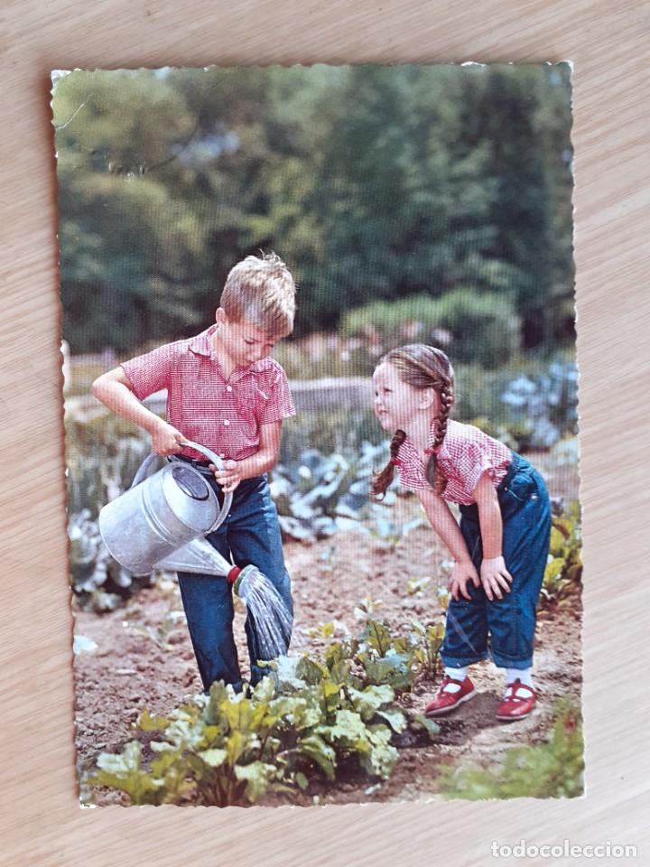 Postkarten: TARJETA POSTAL - NI&Ntilde;OS EN EL JARD&Iacute;N - ED. CYZ 6368