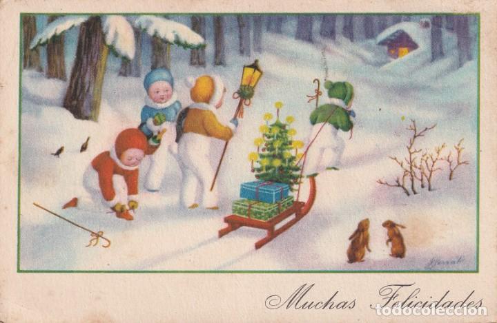 Cartes Postales: POSTOL FELICITACION EDITO CYZ ESCRITA DIBUJO F, PERATO ESCRITA EL A&Ntilde;O 1949
