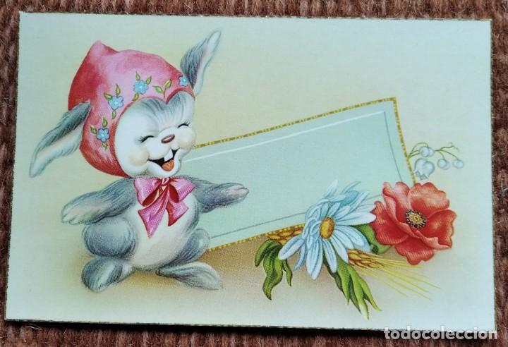Postais: CONEJITO CON FLORES