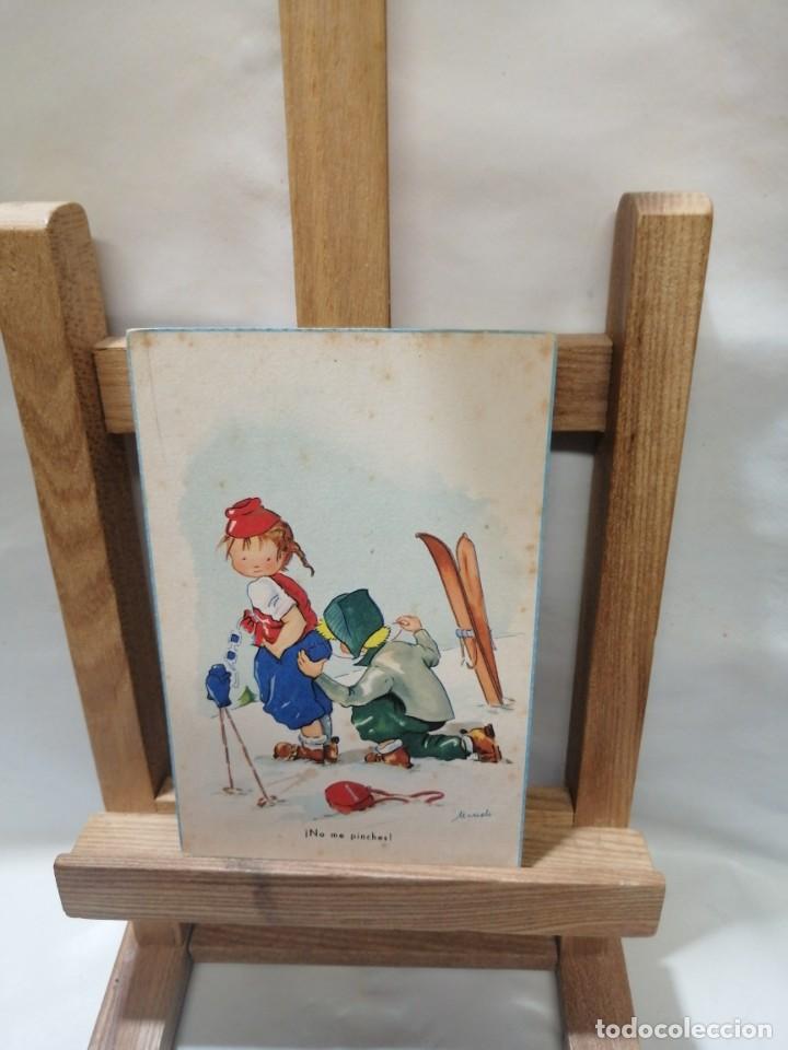 Cartoline: POSTAL ILUSTRADA MARIELO NO ME PINCHES ESCRITA