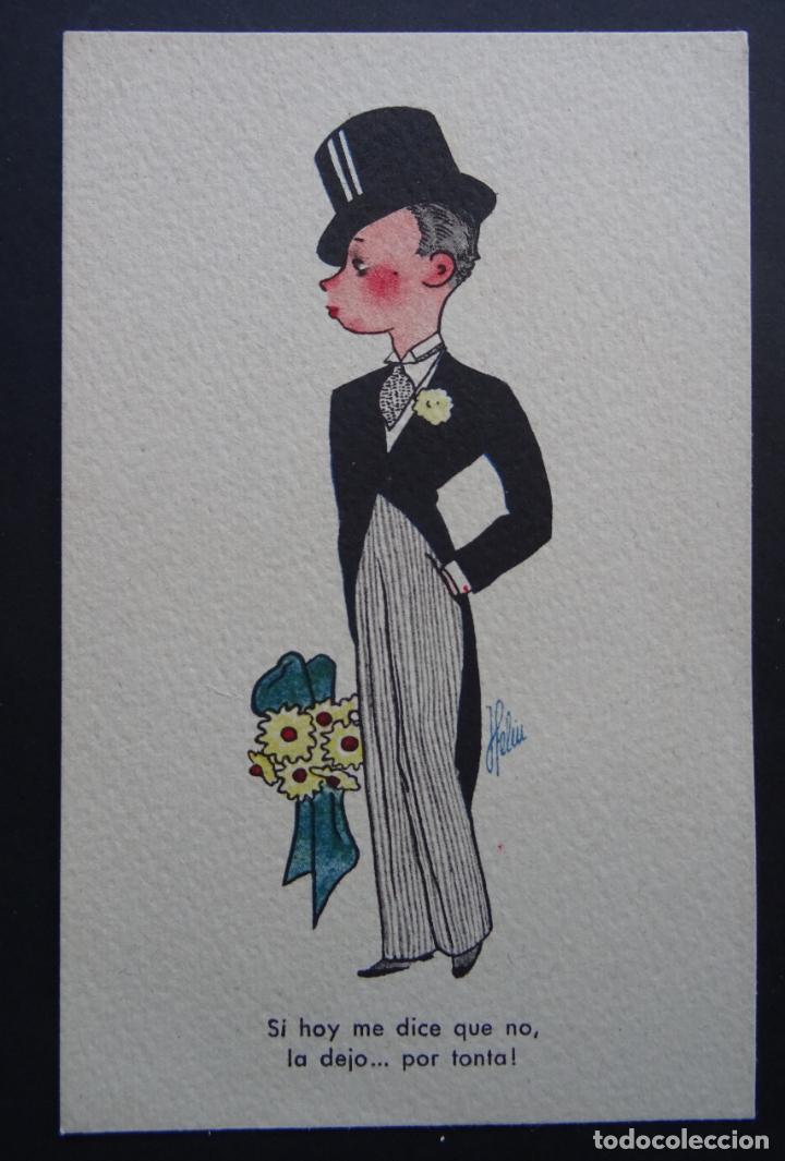 Postais: Postal del dibujante J. Feliu, a&ntilde;os 50, es original, no reproducci&oacute;n. Sin circular