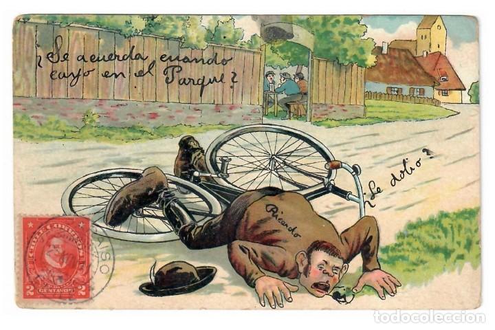 Cartoline: ACCIDENTE EN BICICLETA &diams; 1911