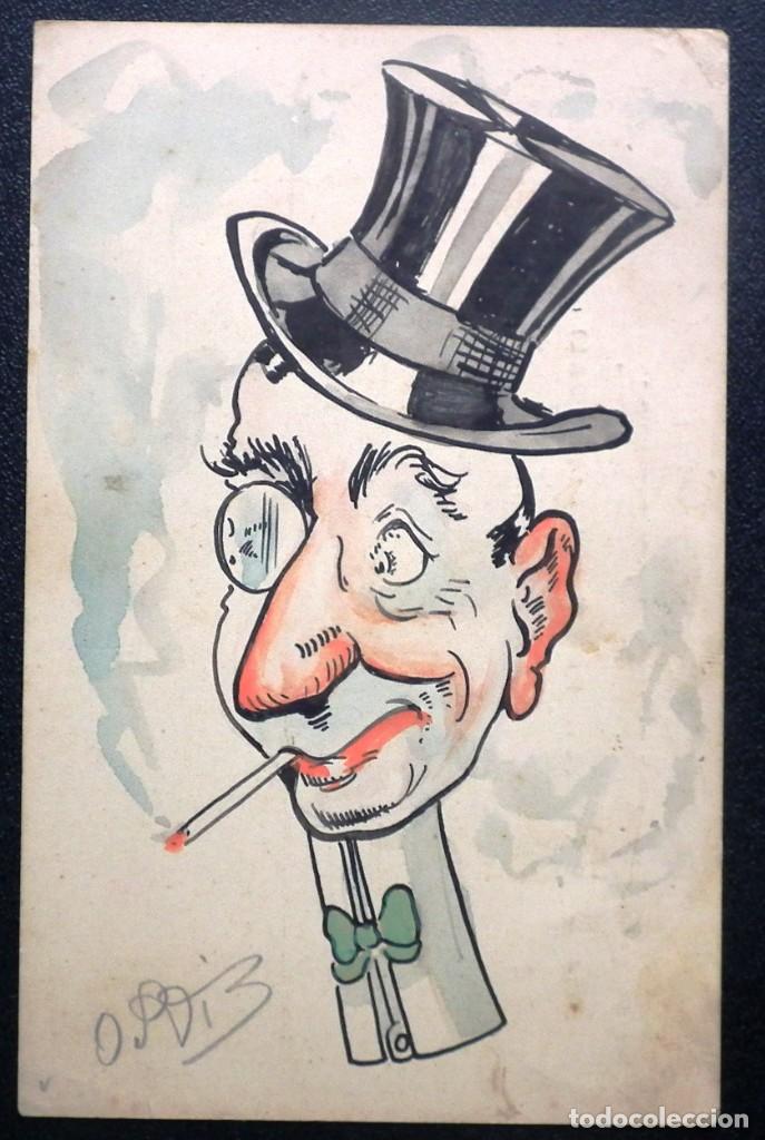 Postales: POSTAL CON DIBUJO ORIGINAL - CARICATURA. FIRMADA ORTIZ