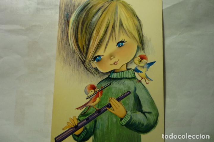Postales: POSTAL NI&Ntilde;O TOCANDO FLAUTA.-DIBUJO NUCO C Y Z 6647