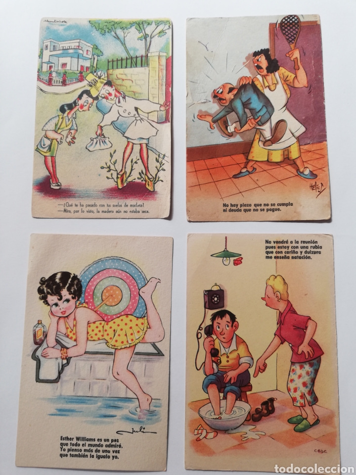 Cartoline: POSTALES. ESTAMPERIA RAM. N&deg; 3/68/62/74