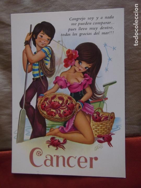 Cartes Postales: DIBUJOS-F3-NO ESCRITA-PAREJAS-HOROSCOPO-CANCER