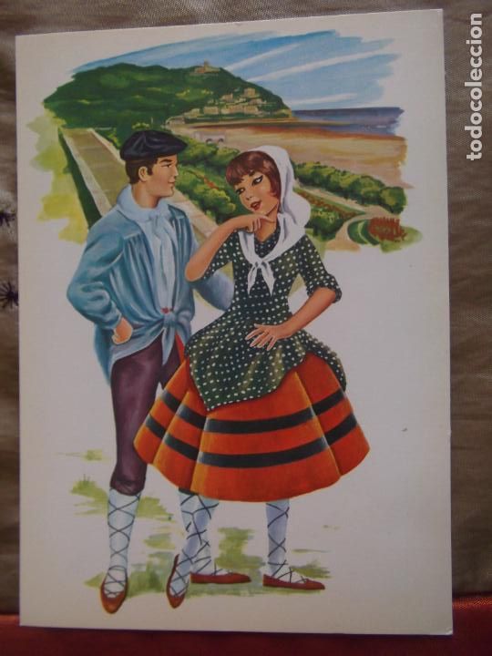 Cartes Postales: DIBUJOS-F3-NO ESCRITA-PAREJAS-PAIS VASCO-SAN SEBASTIAN