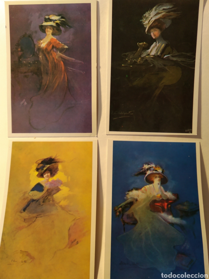 Postais: 4 Postales Modernistas .Productos Compactos