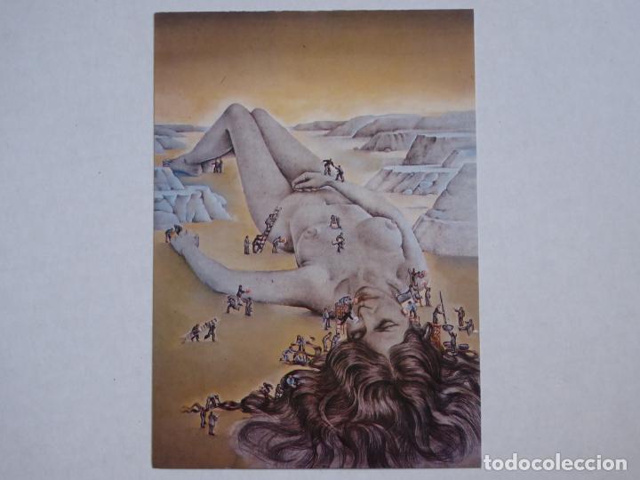 Postales: Postal del ilustrador Jean Lagarrigue: La se&ntilde;ora Gulliver (1972)