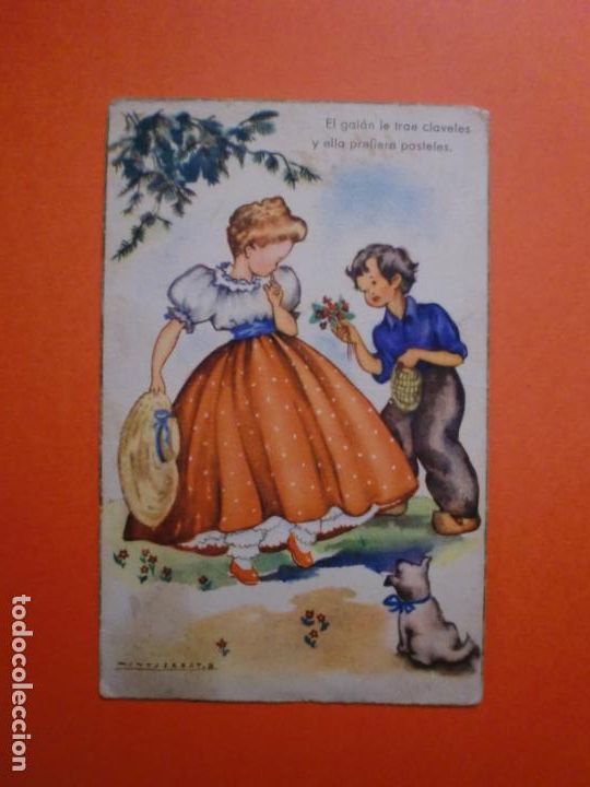 Postais: TARJETA POSTAL COL&Oacute;N SERIE 116/9 CARICATURA Y RIMA ILUSTRADORA MONTSERRAT B. 1946