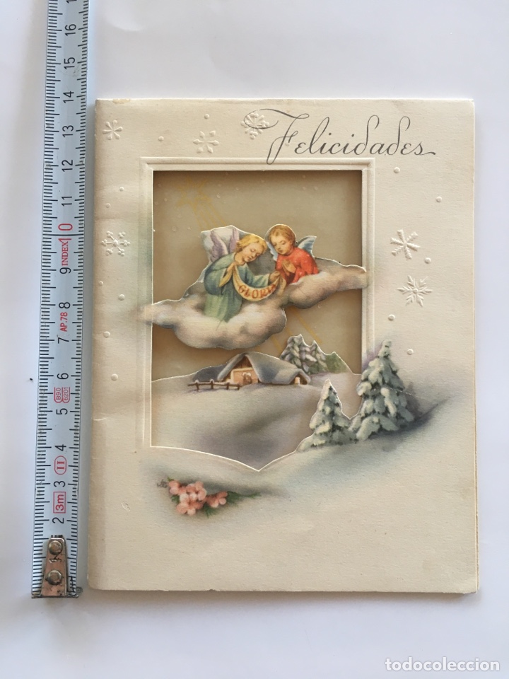 Postales: FELICITACI&Oacute;N NAVIDAD. DOBLE DIPTICO. RECORTADA. ILUSTRACI&Oacute;N?. B. S / LUX.