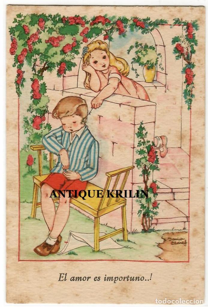 Postkarten: POSTALES SERIE NI&Ntilde;OS / GRAFICAS VALVERDE SERIE B N&ordm; 9 / ILUSTRA MARIA CLARET