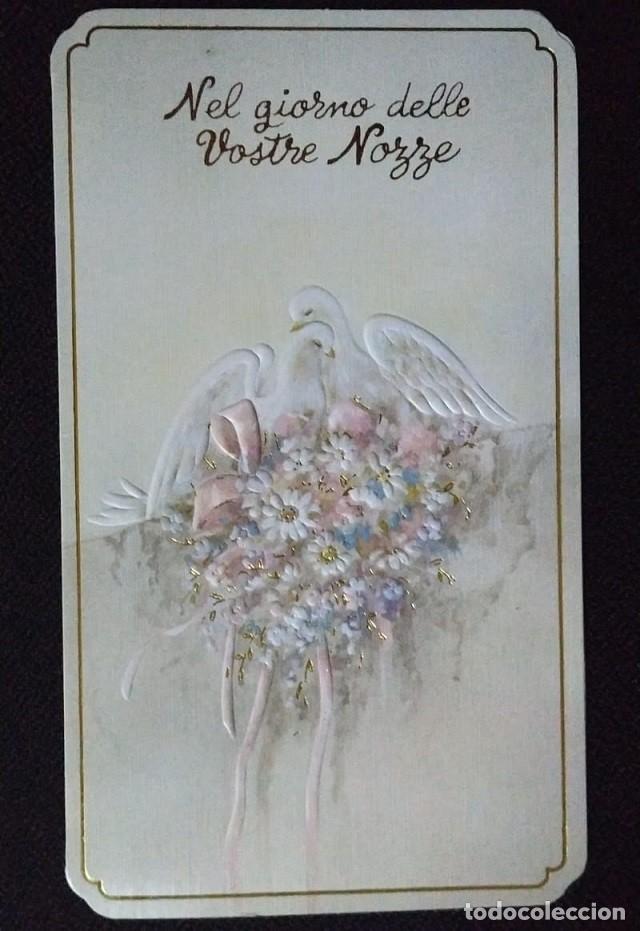 Postais: 8915- MENCA CARDS EDIC. ITALIANA - CPRECIOSO RELIEVE DESTACADO EN DORADOS - DIPTICA 19X11 CM