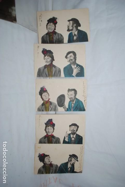 Cartoline: LOTE DE 5 POSTALES CARICATURESCA DE 1915