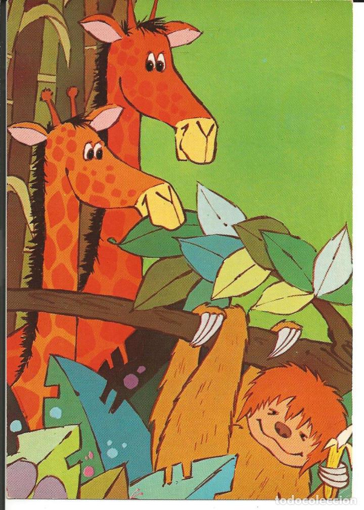 Postais: POSTAL ANIMALES DE LA SELVA, JIRAFAS, OSO PEREZOSO - EDICORNA 1989