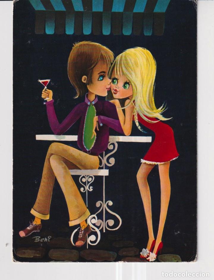 Postcards: postal de dibujos de beni casa CyZ escribir el a&ntilde;o 1974