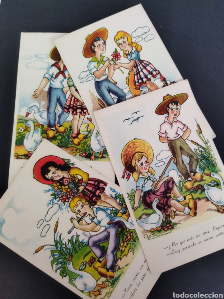 Postais: 4 Postales de Caricaturas. PD Serie 921.s/c