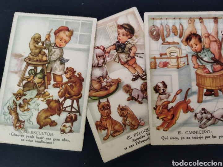 Cartoline: Lote de 3 Postales de Caricaturas .Microcrom Serie 700. A&ntilde;os 40