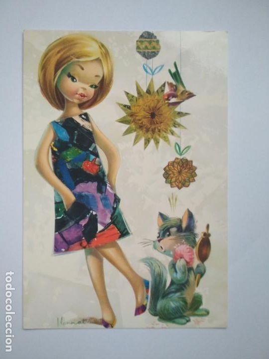 Postais: TARJETA POSTAL CYZ 6616 MUJER GATO ESCRITA