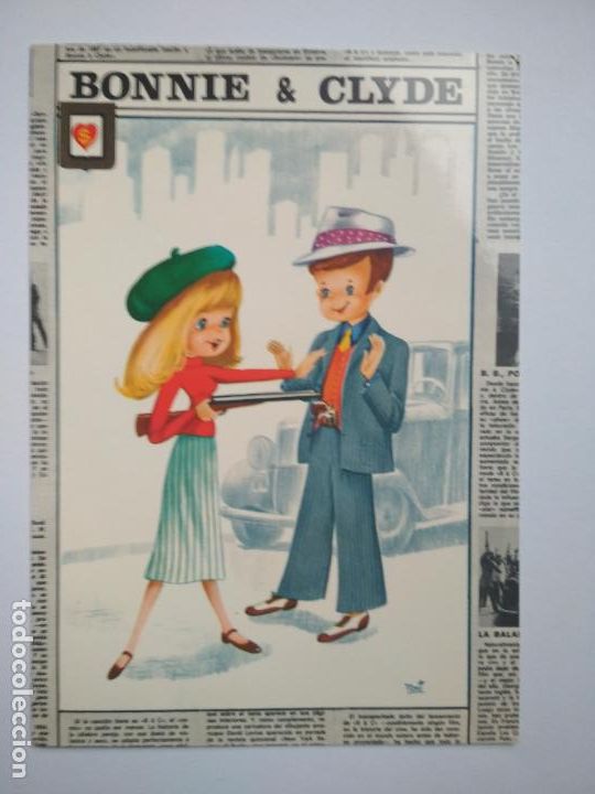 Postais: TARJETA POSTAL ESCUDO DE ORO 3022/1 BONNIE & CLYDE ESCRITA