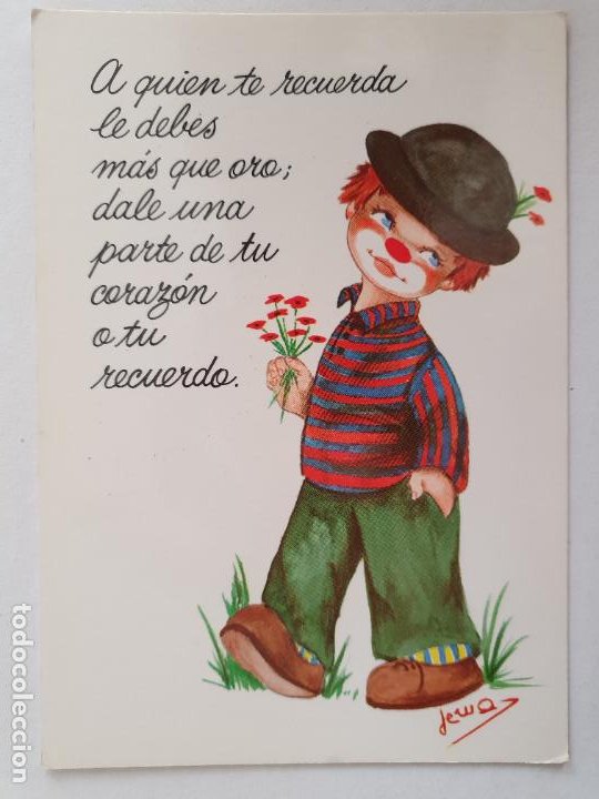 payaso - p49032 - Buy Antique postcards of drawings and caricatures on  todocoleccion