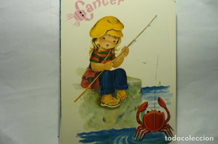 Postkarten: postal ni&ntilde;a pescando horoscopo cancer c y z 7462-31 b