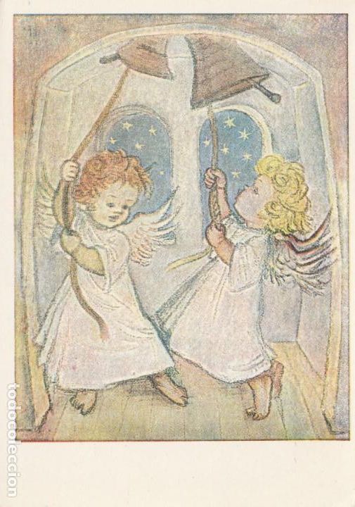 Cartoline: POSTAL - CAMPANAS DE NAVIDAD - PINTOR ARNULF - N&ordm; 137 - ED. ARTIS MUTI - A&Ntilde;OS 50 - NUEVA