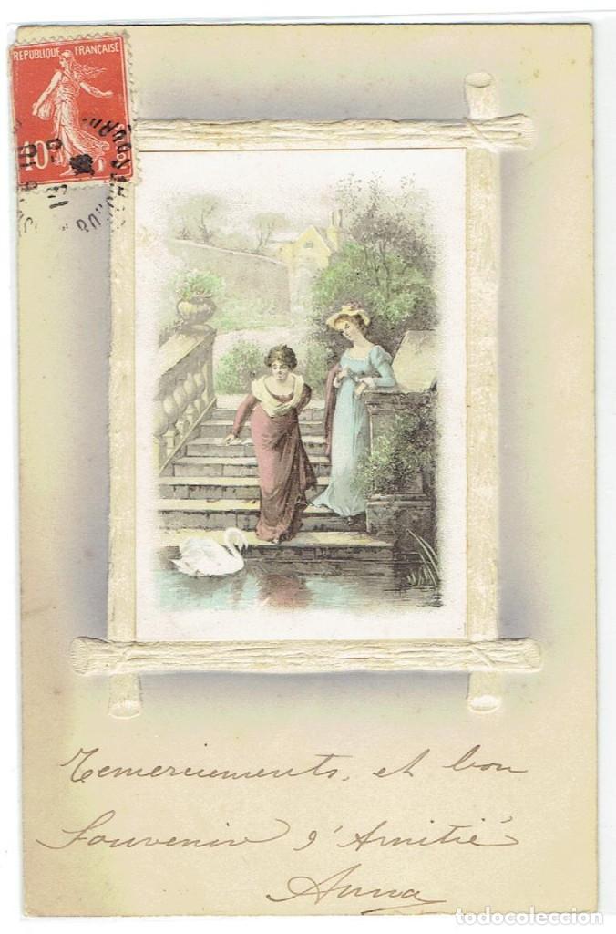 Postales: POSTAL ARTISTICA DIBUJADA, FRANCIA, WA, CIRCULADA CON SU SELLO