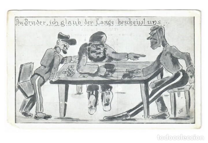 Cartoline: DU BRUDER ICH GLAUB DER LANGE BESCHEISST UNS...