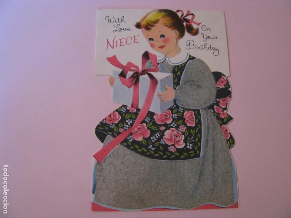 Postkarten: POSTAL DE ESTADOS UNIDOS. WITH LOVE NIECE ON YOUR BIRTHDAY. ESCRITA. ED. NORCROSS. A&Ntilde;OS 50. 15X10 CM