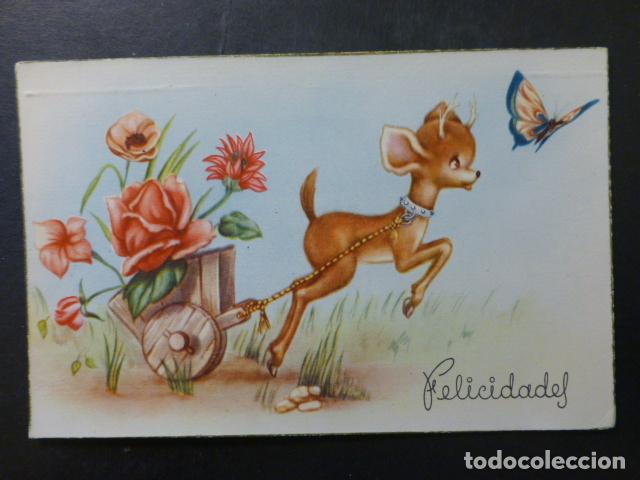 Postales: CIERVO POSTAL ILUSTRADA - Foto 1