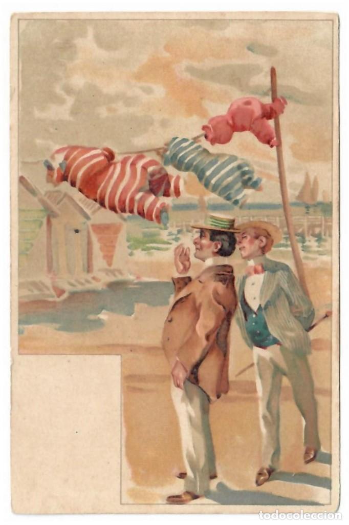 Cartoline: DOS CABALLEROS EN LA PLAYA