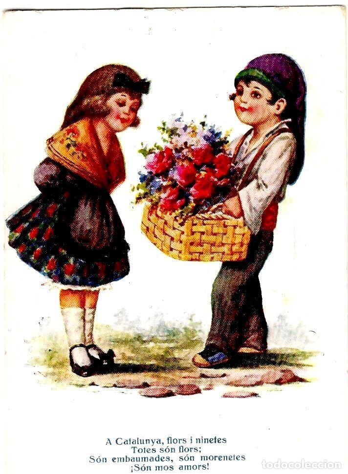 Cartoline: Postal Catalanista - Parelles Catalanes N&uacute;m. 1231 - J. Ib&aacute;&ntilde;ez - Ed. Victoria - 141x91 mm.