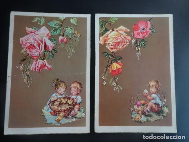Postais: LOTE DE 2 POSTALES ILUSTRADAS , CIRCULADAS, VER FOTOS