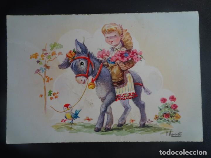 Cartoline: POSTAL ILUSTRADA POR VERNET, C Y Z, ESCRITA , VER FOTOS