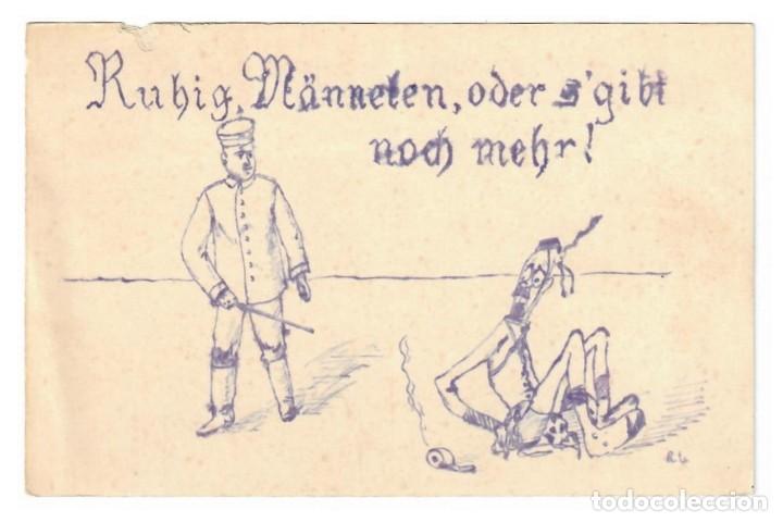 Cartoline: RUBIG M&Auml;NNETEN ODER S'GIBT NACH MEHR !